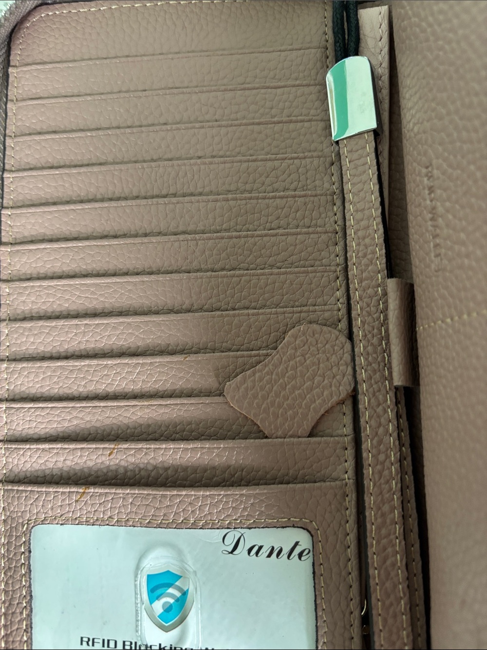 Women's RFID Card Wallet - Taupe by Dante NWOT